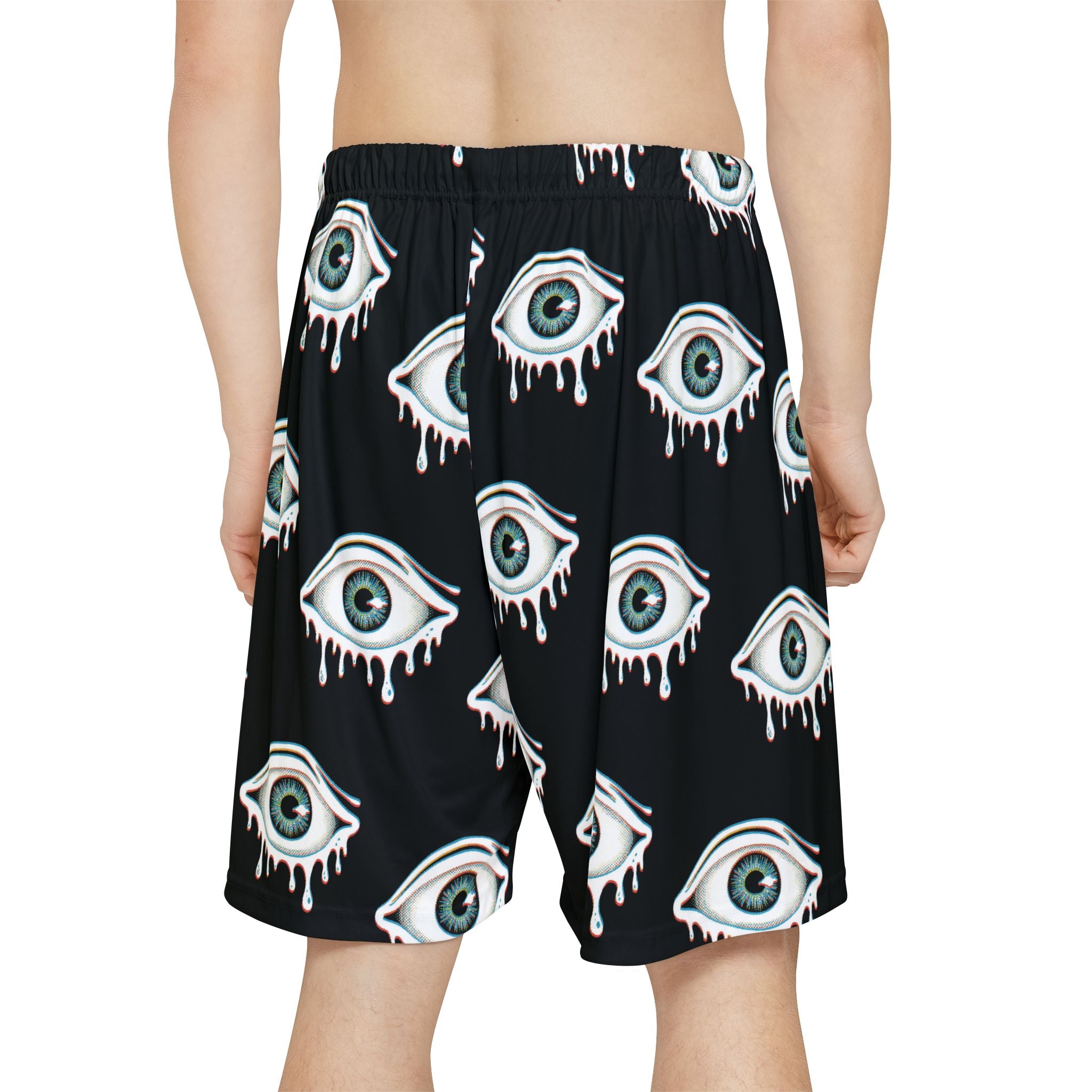 Pantalón corto con patrón de ojo.