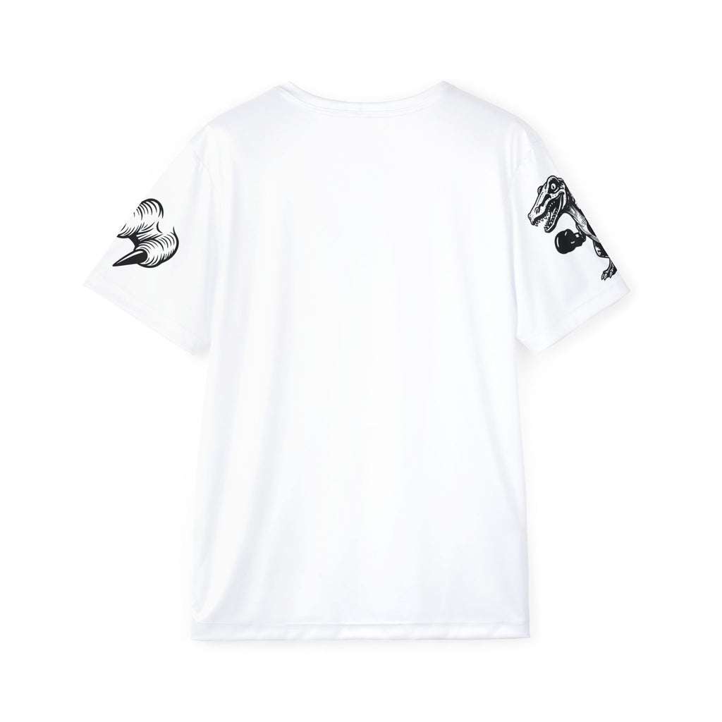 Playera deportiva para hombre, diseño de spinosaurio.