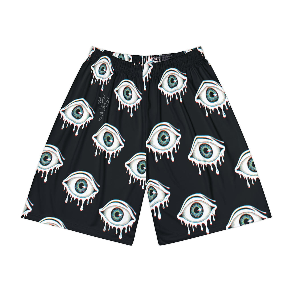 Pantalón corto con patrón de ojo.