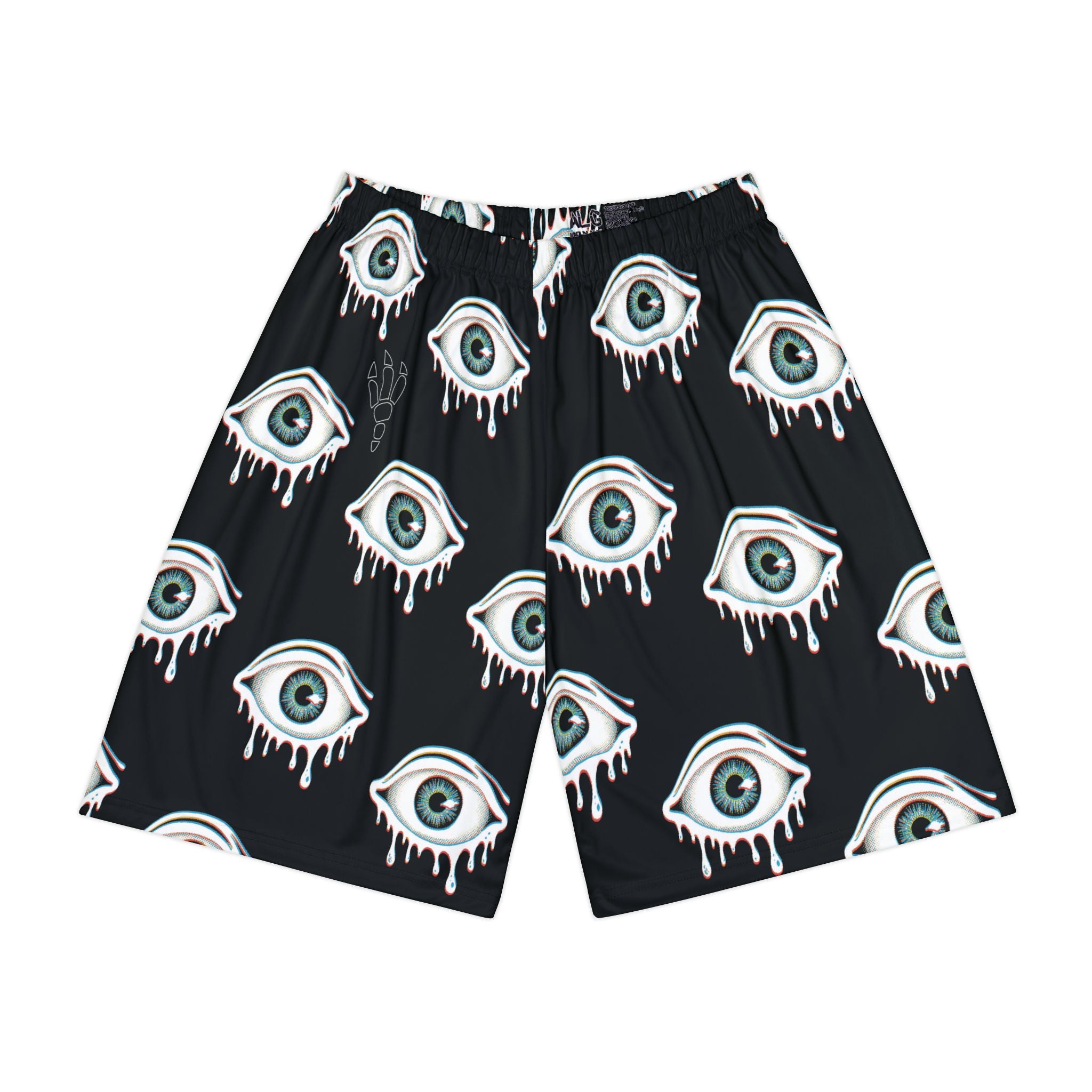 Pantalón corto con patrón de ojo.